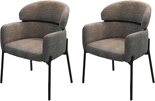 Miniatura 22 de Sillas de cocina de comedor con lino de algodón, juego de sillas de comedor con cojines, silla de sala de estar con almohadilla antideslizante