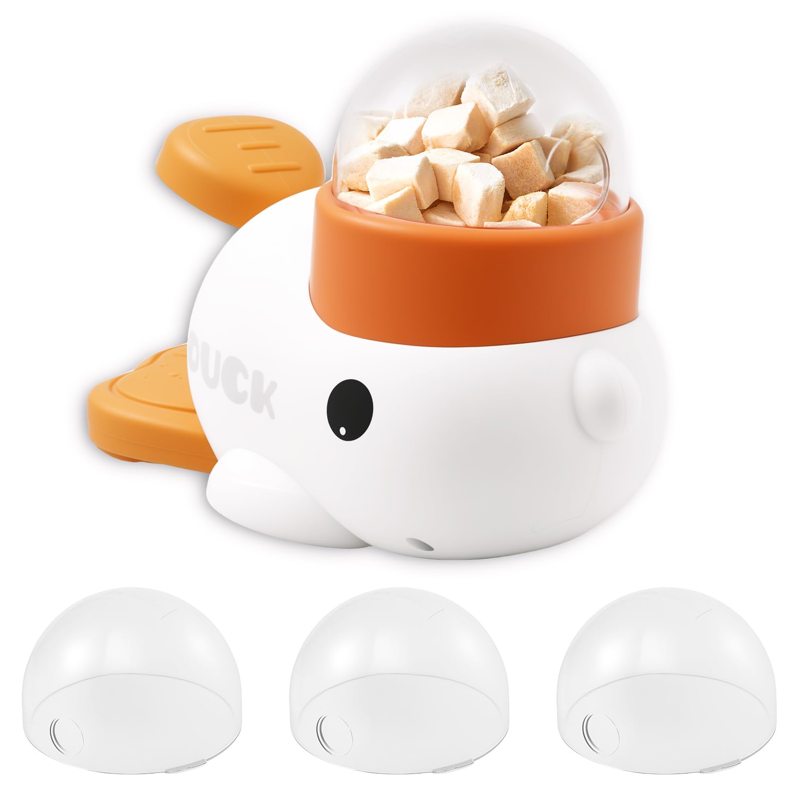 Dog Treat Dispenser Toy Interactive Dog Toys Duck Shape Dogs Cats Slow Feeder Toy Funny Treat Dispenser for Small Medium Pet Intelligent Fun Dogs Food Puzzle Toys for Anti-Choking & Stress Relief