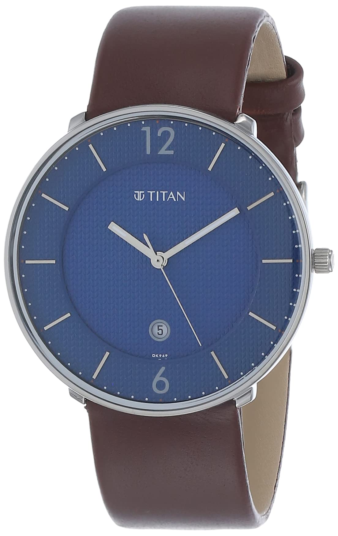Titan Quartz Analog with Date Blue Dial Leather Strap Watch for Men-NS1849SL03 (B091Q64GJF) Amazon Price History, Amazon Price Tracker