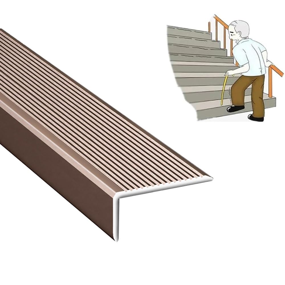 Perfil de borde de escalera de aluminio premium angular de 90cm alta resistencia en L 8