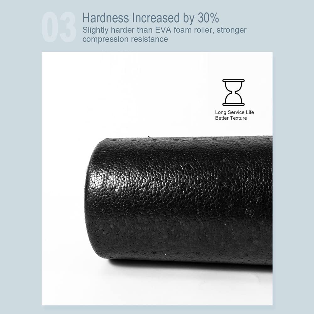 3Größen Pilates Foam Roller Schwarz Yoga Foam Roller Trainingsgeräte Massage Roller Body Für Frauen Männer
