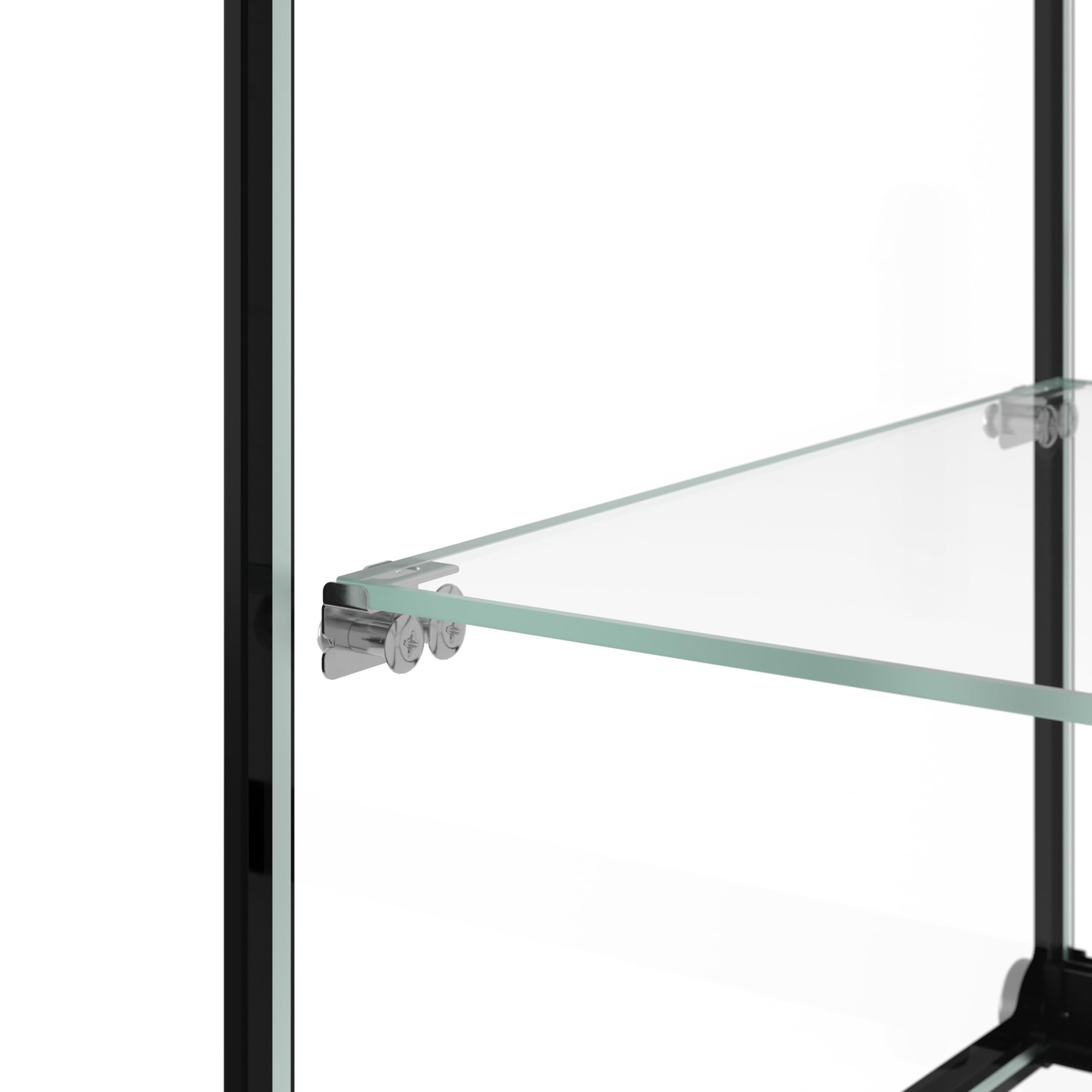KoolMore Vitrina de repostería de 2 Niveles de 33 Pulgadas con Estante de Vidrio y Puerta corredera, Capacidad de 3.2 pies cúbicos, certificación ETL (KM-DC-3CSBK)