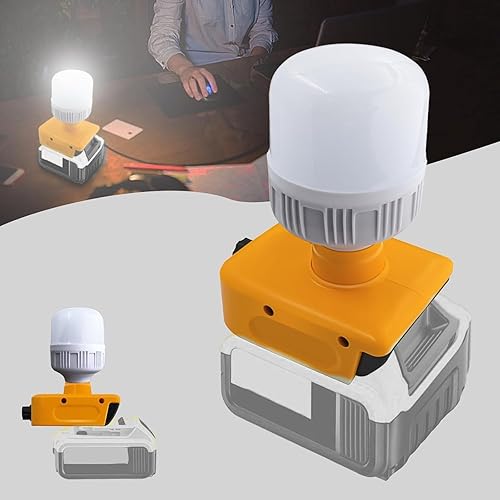 Miniatura 8 de Luz de trabajo LED inalámbrica para Milwaukee con bombilla LED, URUN 12W 1300LM linterna LED de mano para Milwaukee M18 18V Max 6500K luz blanca