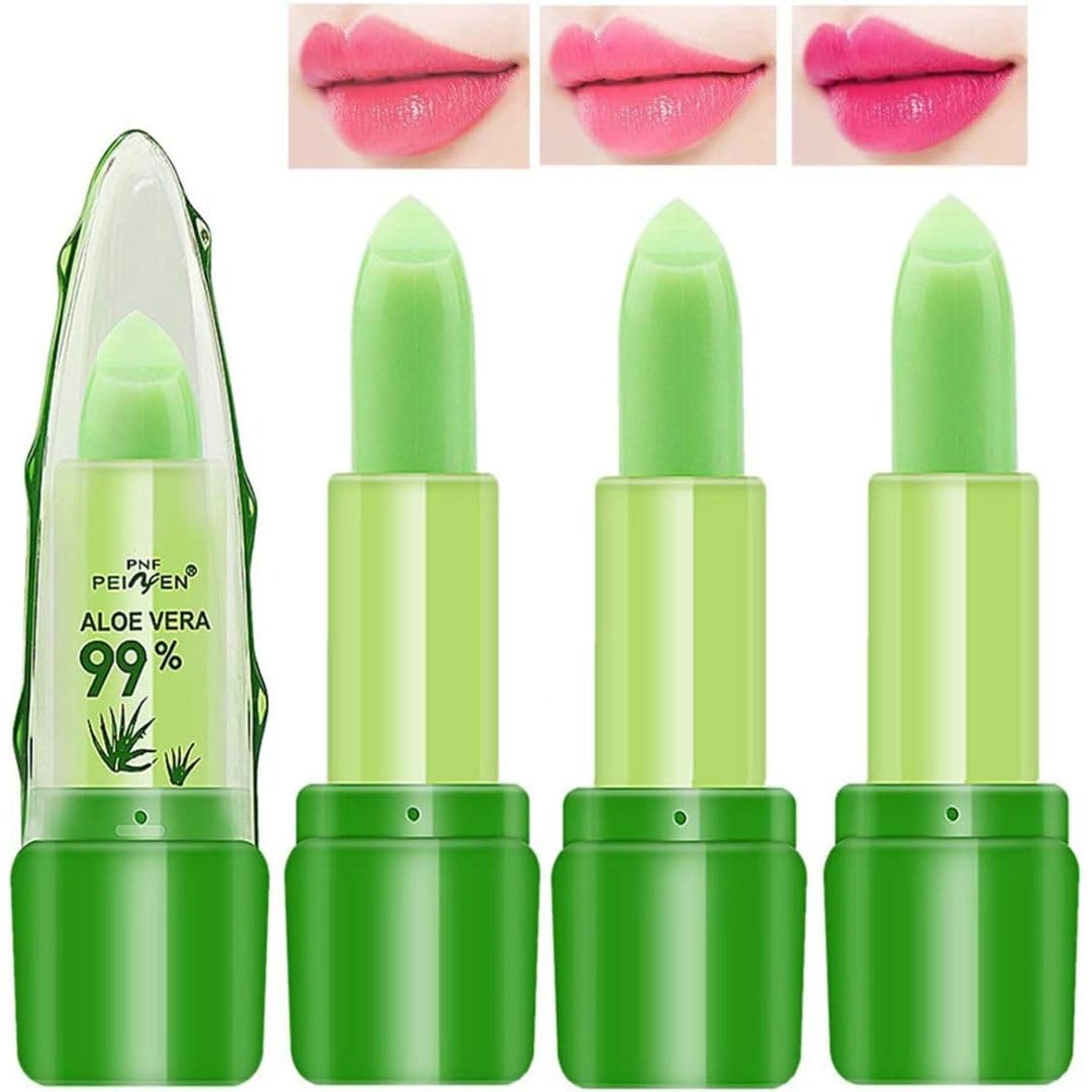 Aloe Vera Lipstick, Aloe Vera Lip Balm, Moisturizing Crystal Jelly Lipsticks, Organic Color Change Lipstick