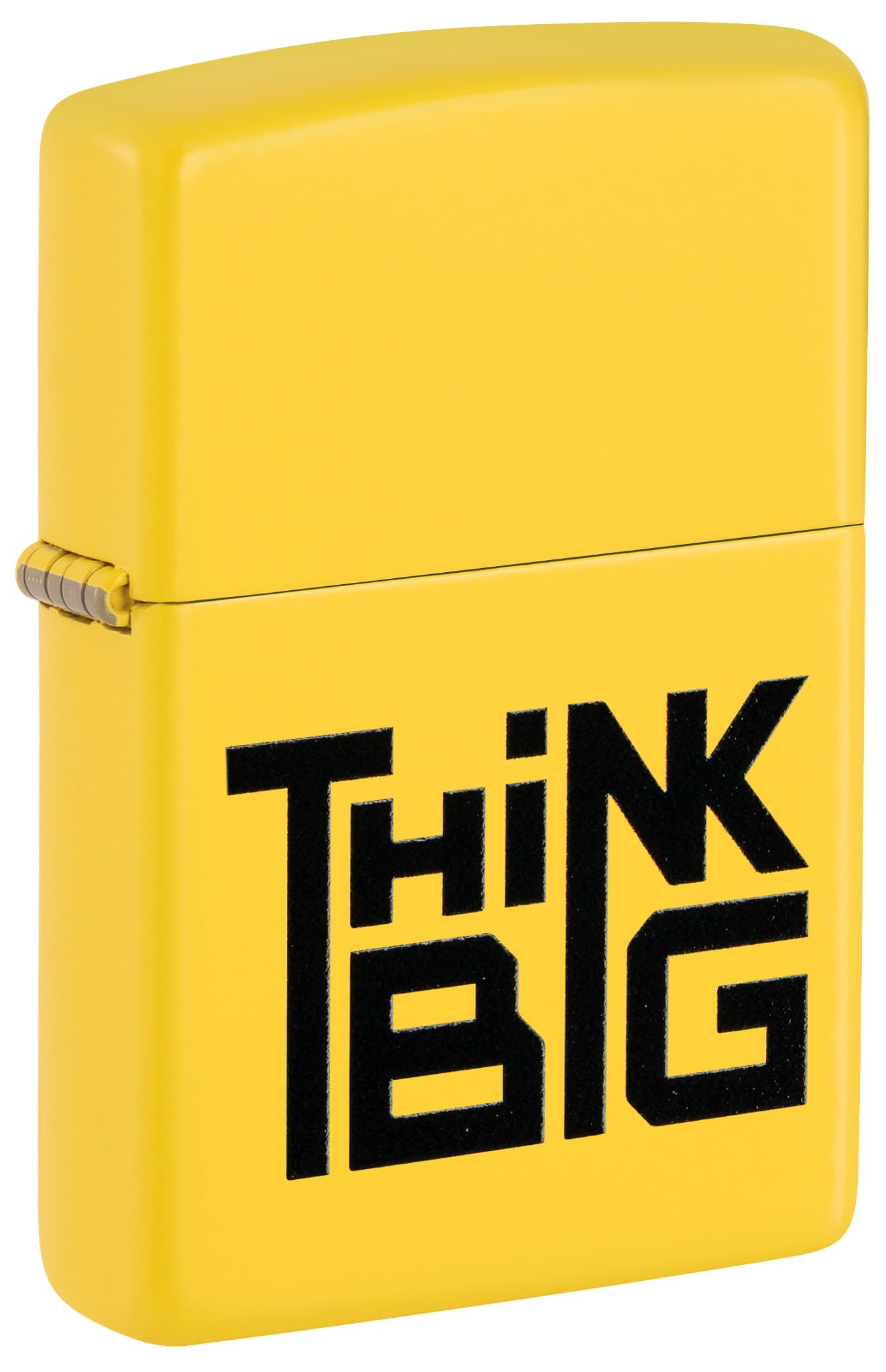 Zippo Briquet Tempête - Think Big Design - Rechargeable - Coffret Cadeau - Métal - Fabriqué aux USA, Jaune
