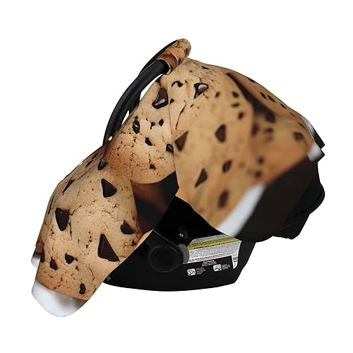 Miniatura 3 de Baby Car Seat Canopy Cover for Mom, Soft Breathable Nursing Breastfeeding Covers Multi Use Stroller Sun Shade Newborn Shower GiftCookies Chocolate