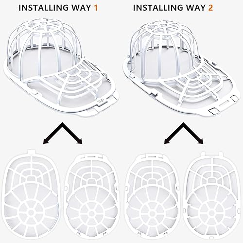 Miniatura 2 de Eiito Lavadora de sombreros para lavadora, jaula de lavado de sombreros, limpiador de sombreros para gorras de béisbol, paquete de 2 unidades, 2