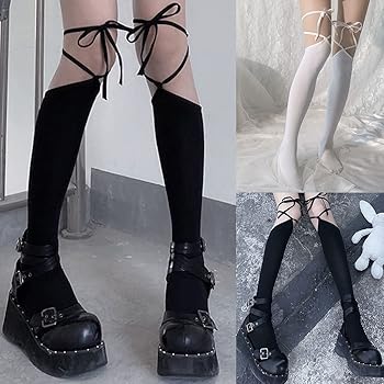 NOQ Chaussettes Montantes Au-dessus Du Genou Pour Femme En Microfibre