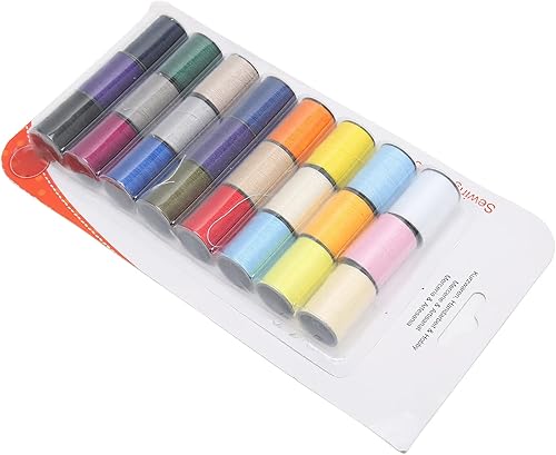 Hilo de coser, 24 rollos de hilo de bordar, colores surtidos, 22 yardas de longitud para bricolaje