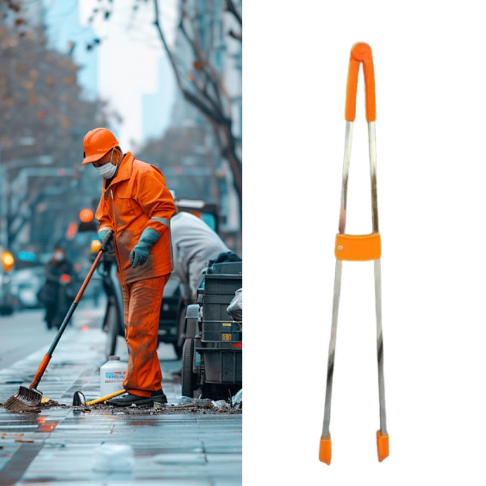 Basurero Pinza Recogedora Herramienta para Agarrar Basura Recogedor Resistente a La Corrosión Clip de Ayuda para Alcanzar Objetos Adecuada para Limpie, 86cm