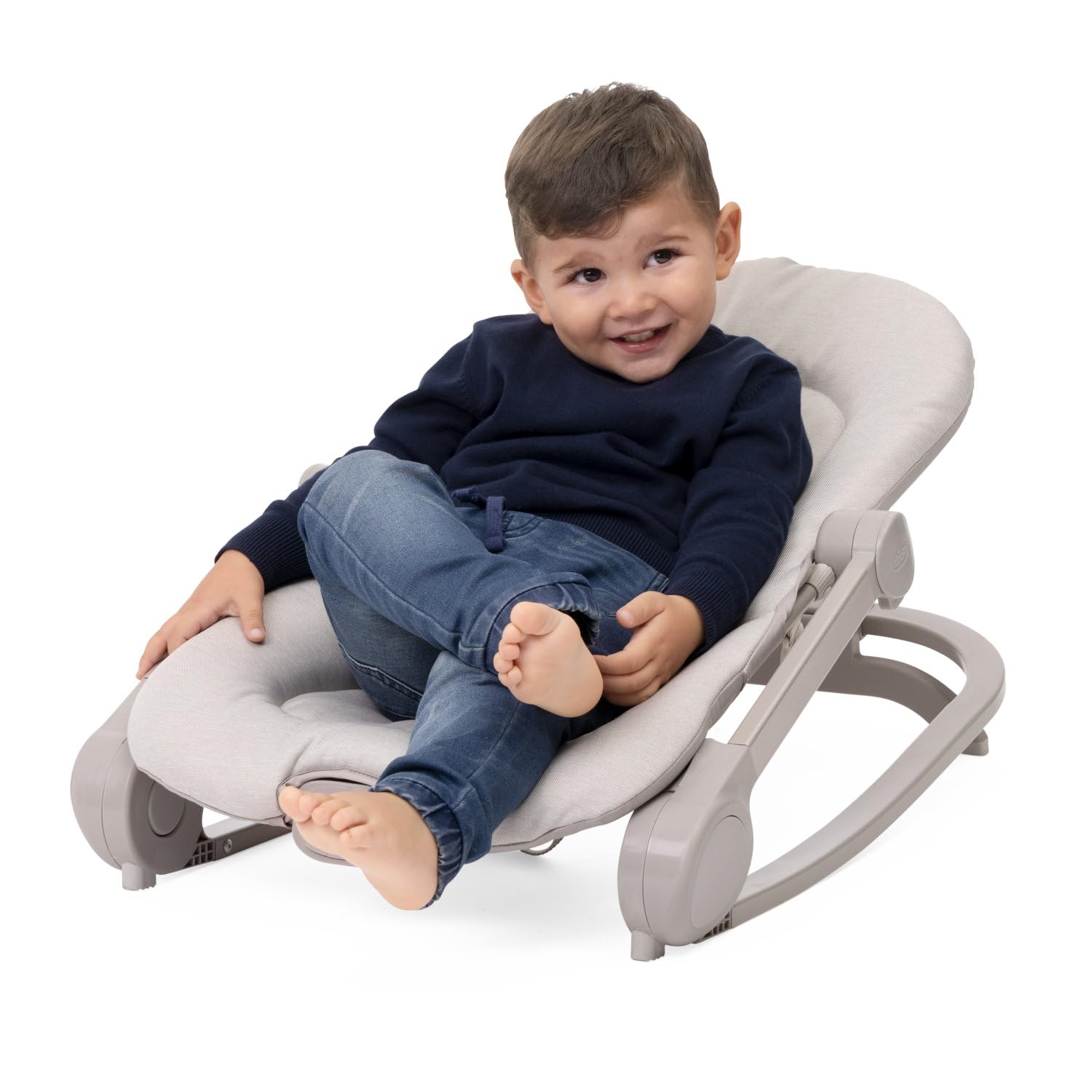 Chicco Silla Mecedora Mia 2 en 1, Hamaca para Recién Nacido y Primera Silla, Reductor de Algodón Orgánico, Barra de Juego Reversible, Música y Vibración, Modo Balancín o Fijo, Desde 0 meses