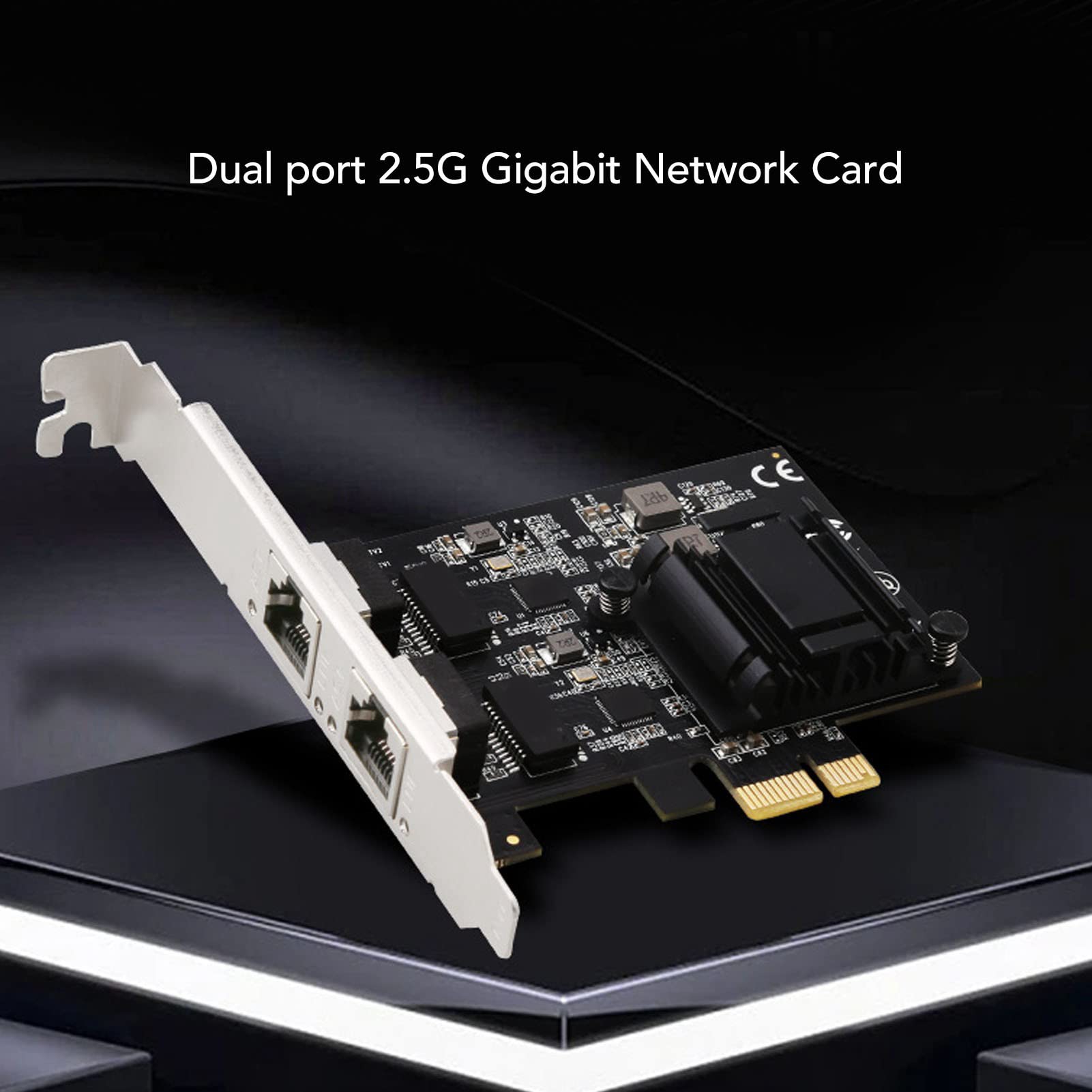 Carte Réseau PCIe Double Port 2,5 Gbit/s, Puce RTL8125BG