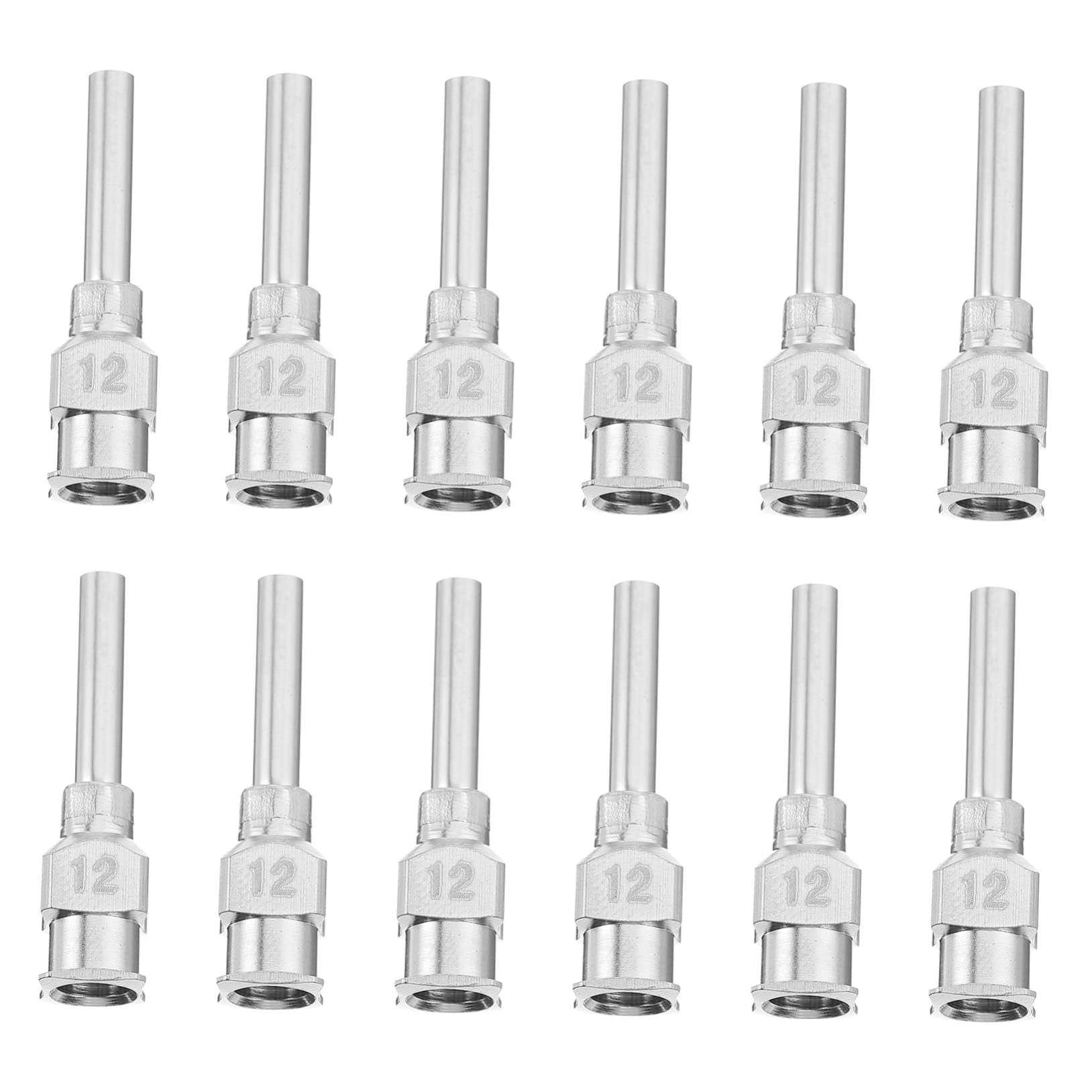 KICHOUSE 12pcs Stainless Tip Dispensing Set Luer Lock Precision for Glue Dispensal