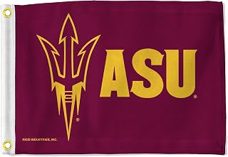 Rico Industries NCAA Arizona State Sun Devils - ASU Pitchfork Trident Maroon 12" x 18" Utility Flag - Double Sided - Great for Boat/Golf Cart/Home ect.