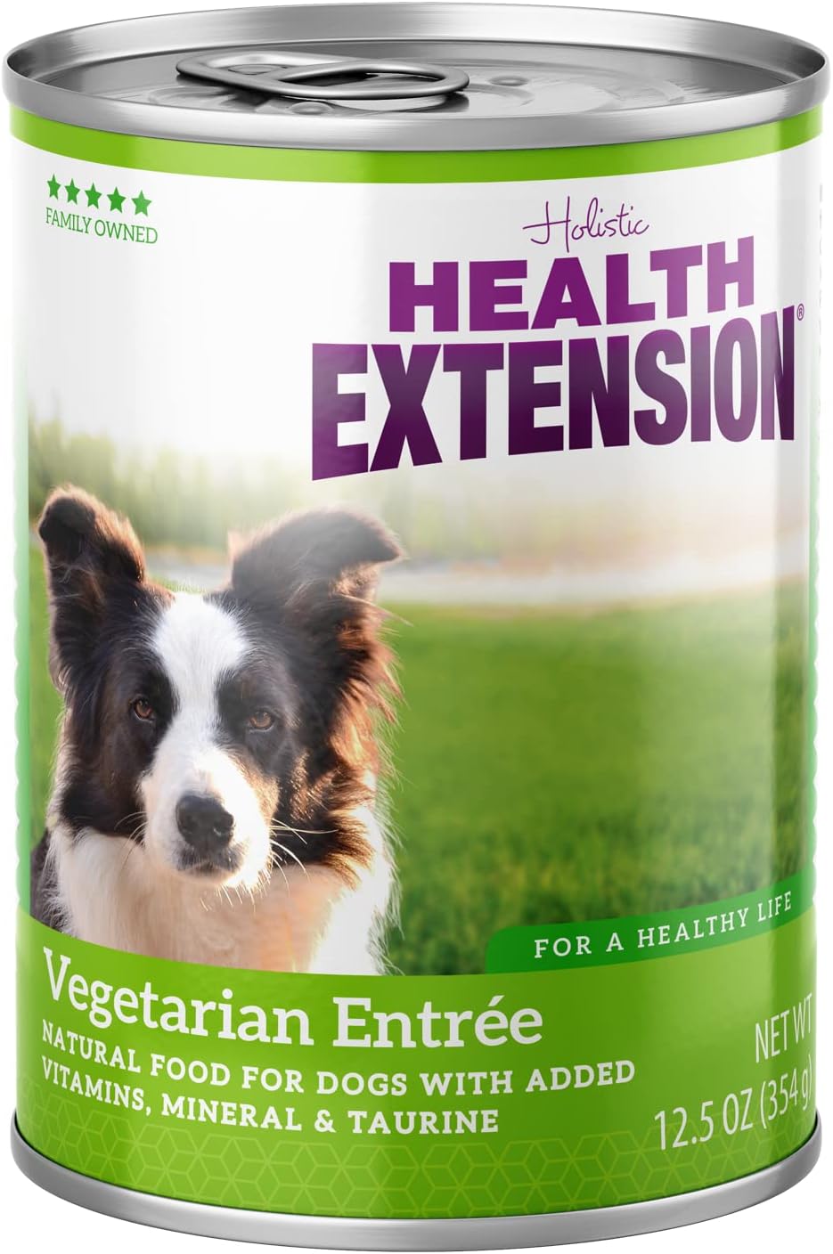 Health Extension Vegetarian Entree Wet Dog Food, 12.5 oz - Protein-Rich Recipe, Hydration Support, Ideal for Sensitive Stomachs (Case of 12 Cans)