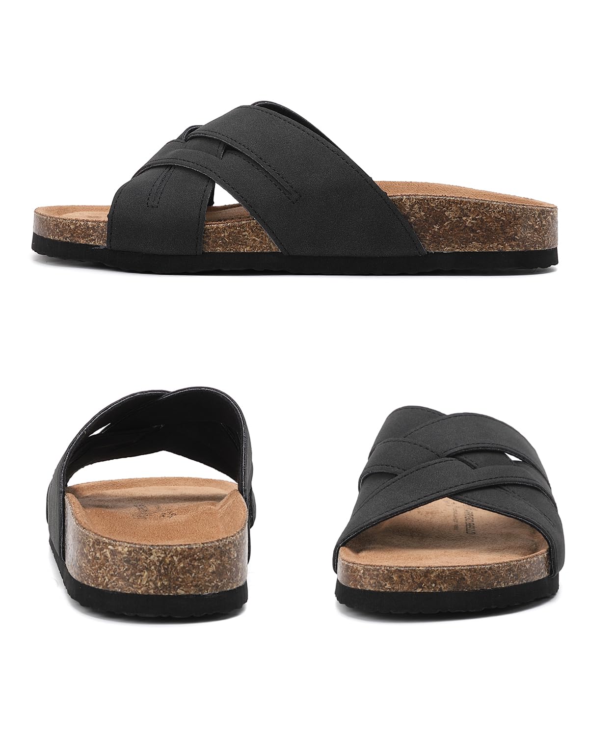 ARRIGO BELLO Mules Femmes Confortable Cuir Sandales Mode Antidérapant Chausson Arch Support D’été Plein Air Pantoufles Taille 36-41