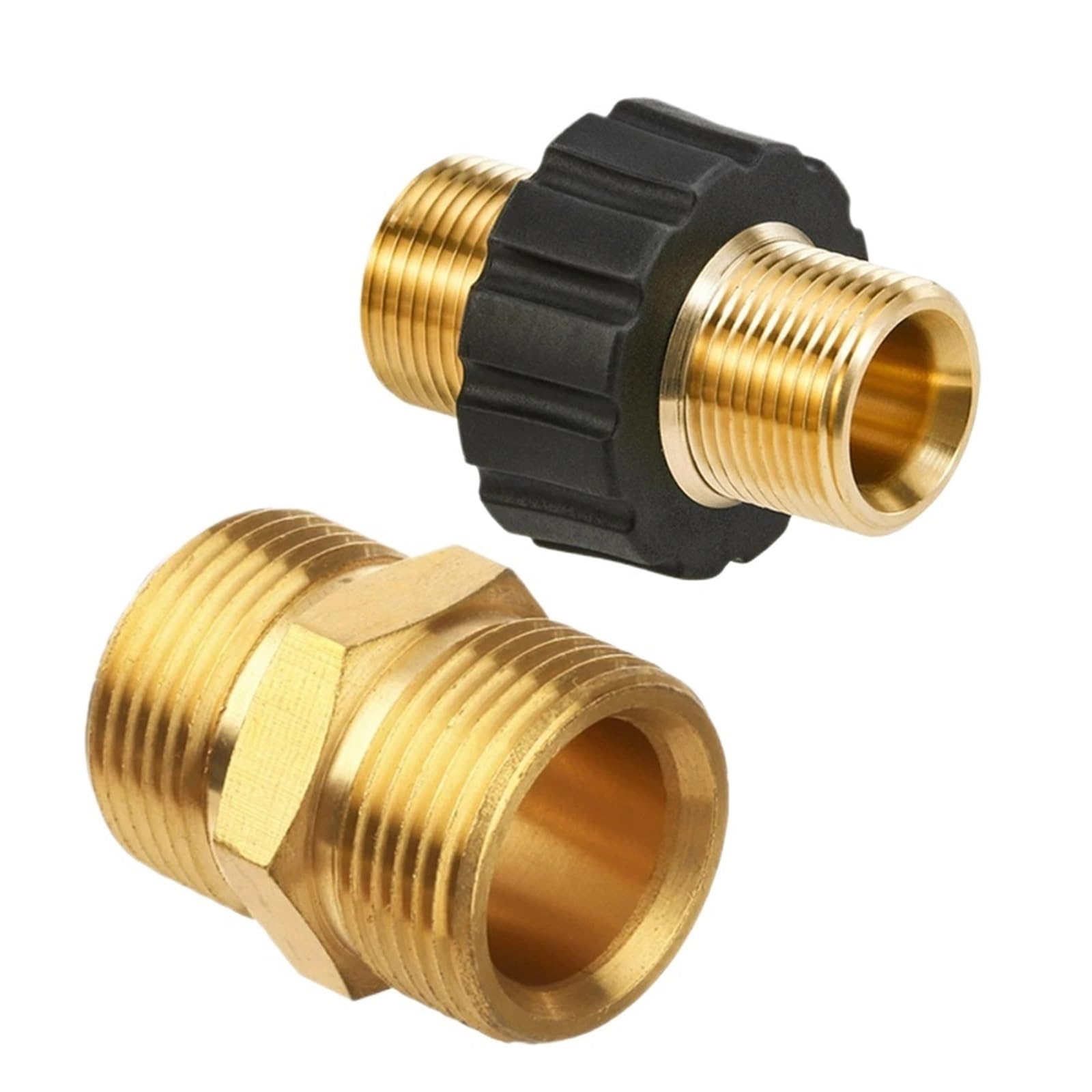 Lot de 3 connecteurs de tuyau d'arrosage M22–14 mm mâles pour nettoyeur haute pression (14 mm aux deux extrémités)