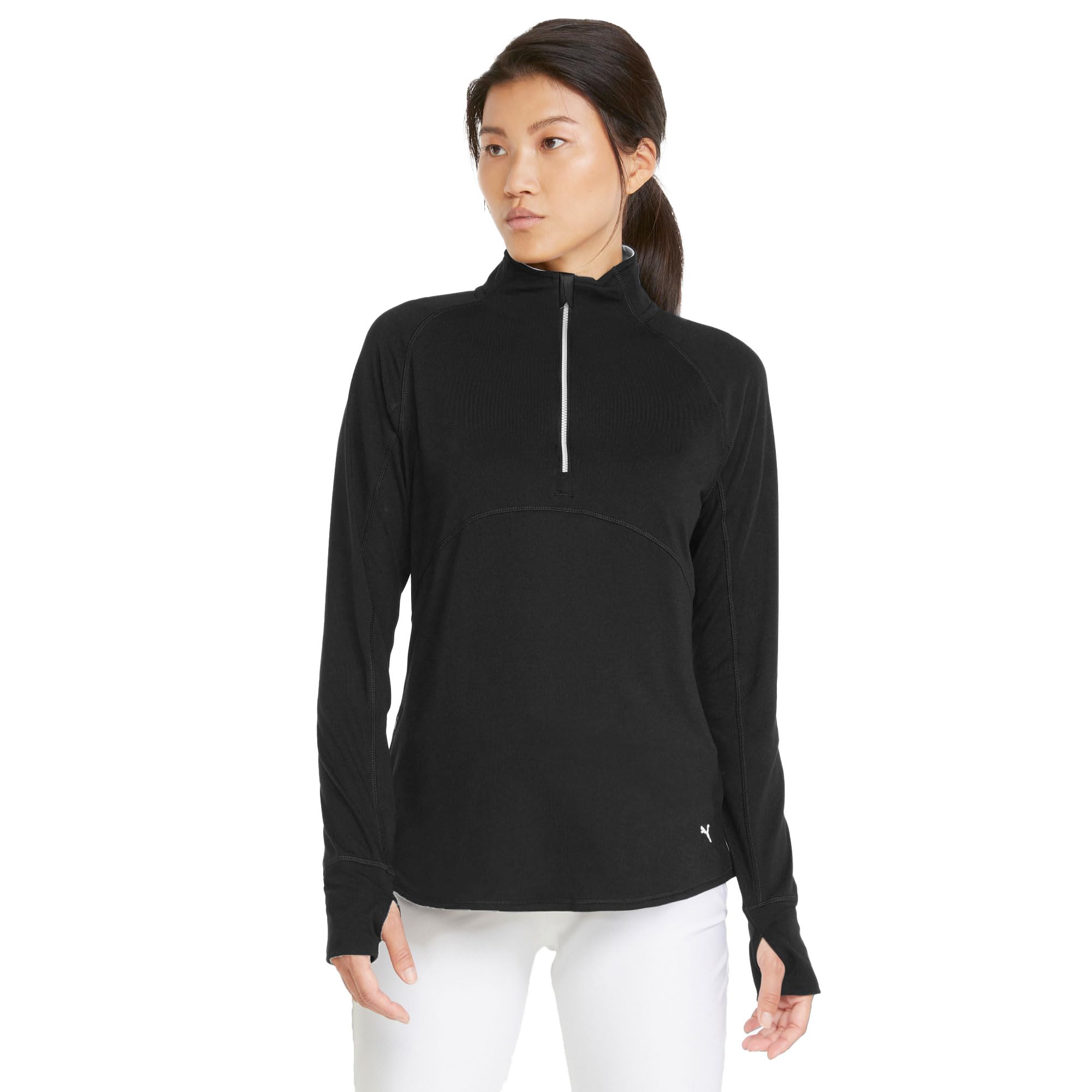 PUMA GOLF Gamer damski sweter z zamkiem 1/4, czarny PUMA Black, XL, Puma Czarny, XL