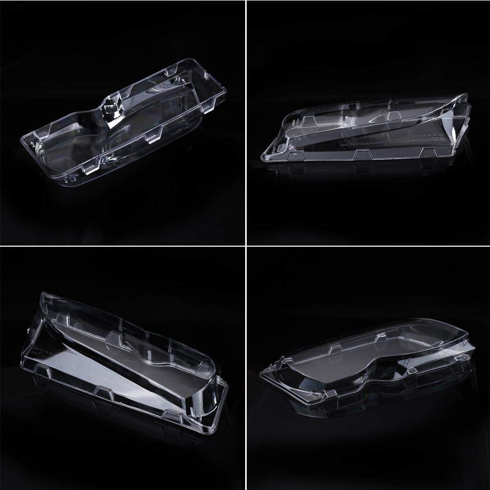 Qiilu Lente per Faro, 2 Pezzi Copriobiettivo Trasparente per Faro Auto per Serie 3 E46 01-05 Facelift 63126924043 63126924044