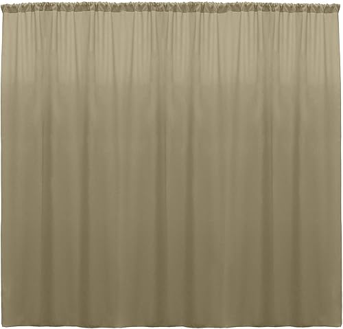 Miniatura 55 de New Creations Fabric & Foam Inc, 2 paneles de cortina de poliéster sin costuras de 5 pies de ancho, color negro, 2 paneles de 5 pies de ancho x 15