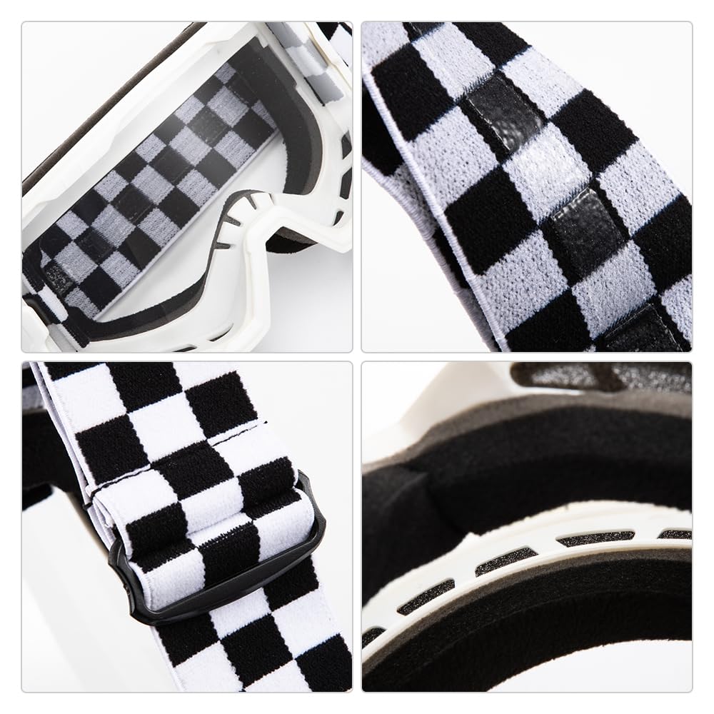 Motorradbrille - Dirt Bike ATV Motocross Anti-UV Einstellbare Reiten Offroad Schutzbrille für Männer Frauen Kinder Jugend Erwachsene