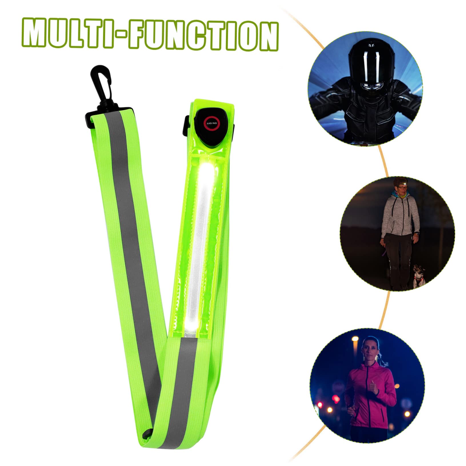 INOOMP 2pezzi Riflettente Regolabile per Ricaricabile Accessorio per attività Outdoor visibilità per Sportivi e Camminatori