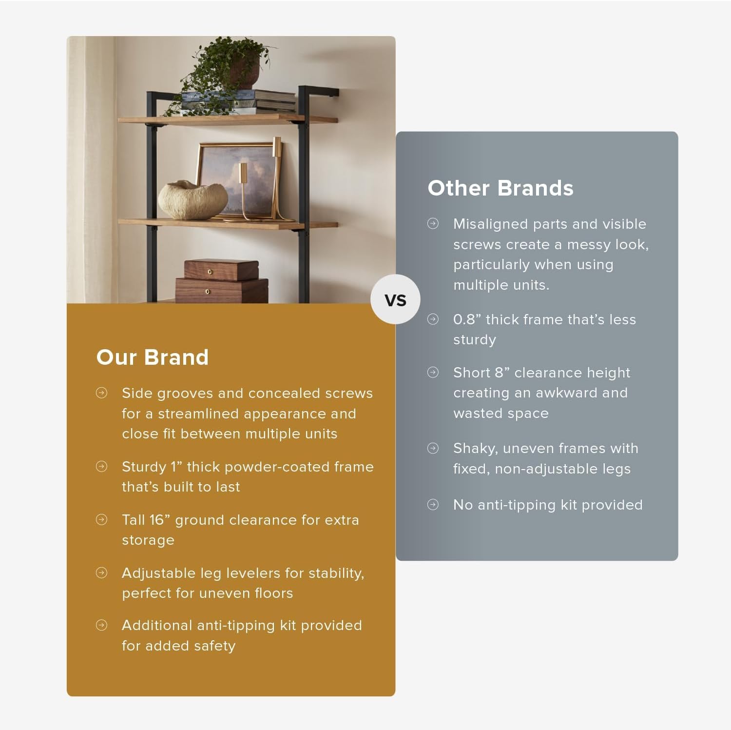 mopio Norwin 4 Piece Entertainment Center with Storage, 70" TV Stand, Industrial Modern Television Accent Cabinet, Oak Wood Media Console Table with 5-Tier Shelf Bookcase (5-Tier Cabinet Set)