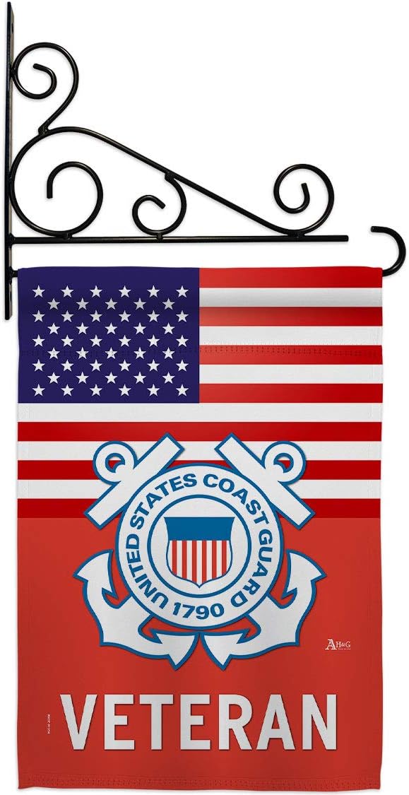 Coast Guard US Veteran Garden Flag Armed Forces USCG Semper Paratus United State American Military Retire Official Small Decorative Gift Yard House Banner Double-Sided Made In USA 13 X 18.5