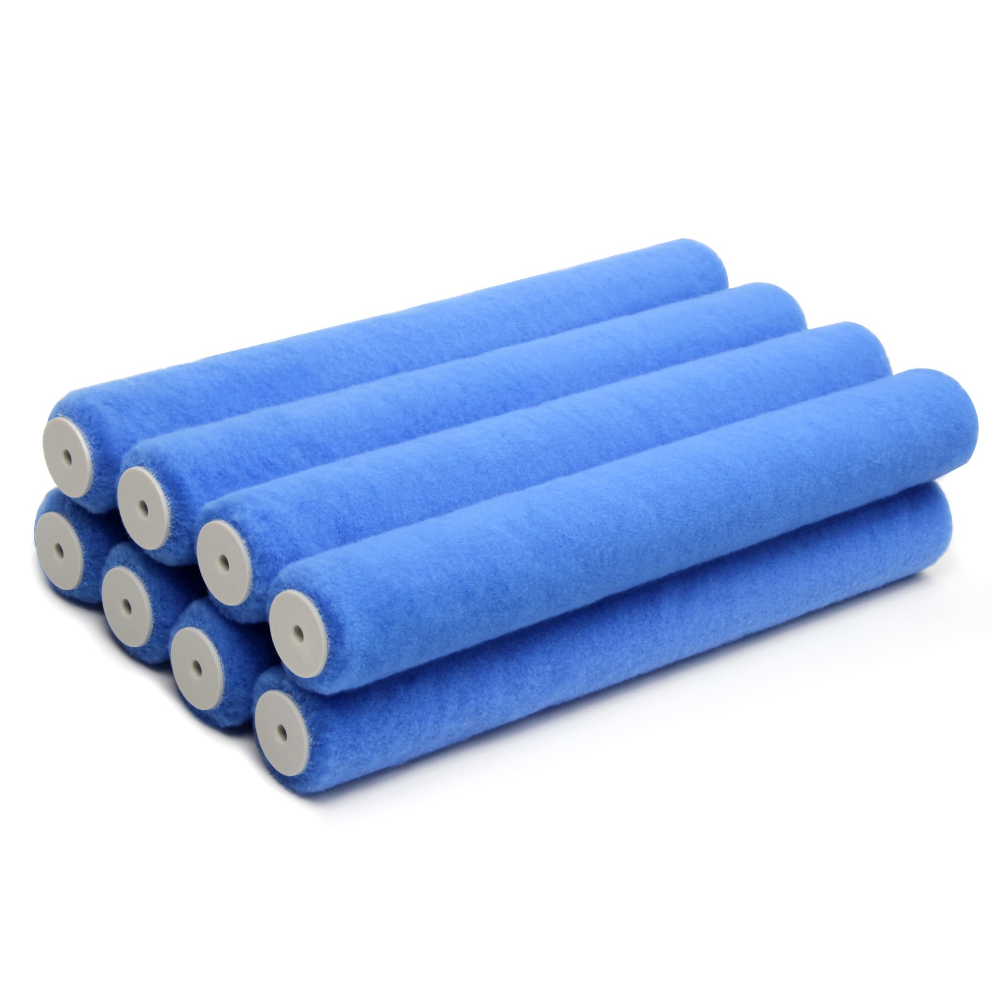VOOMEY 18 Inch Paint Roller, 8 Pack Spiral Crimped Polyester Fiber Large Paint Roller Covers, Professional 18in Rollers for Painting Walls & Ceilings, Interior & Exterior Use โ image 1