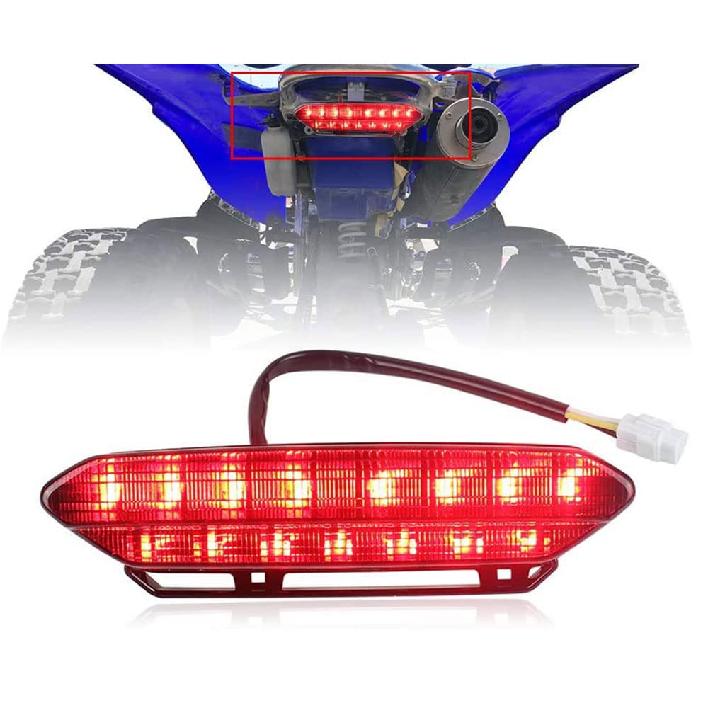 Feu arrière LED rouge pour moto Y-amaha YFZ 450 2006-2009, feu stop arrière à lentille fumée ABS, feu stop arrière fiable