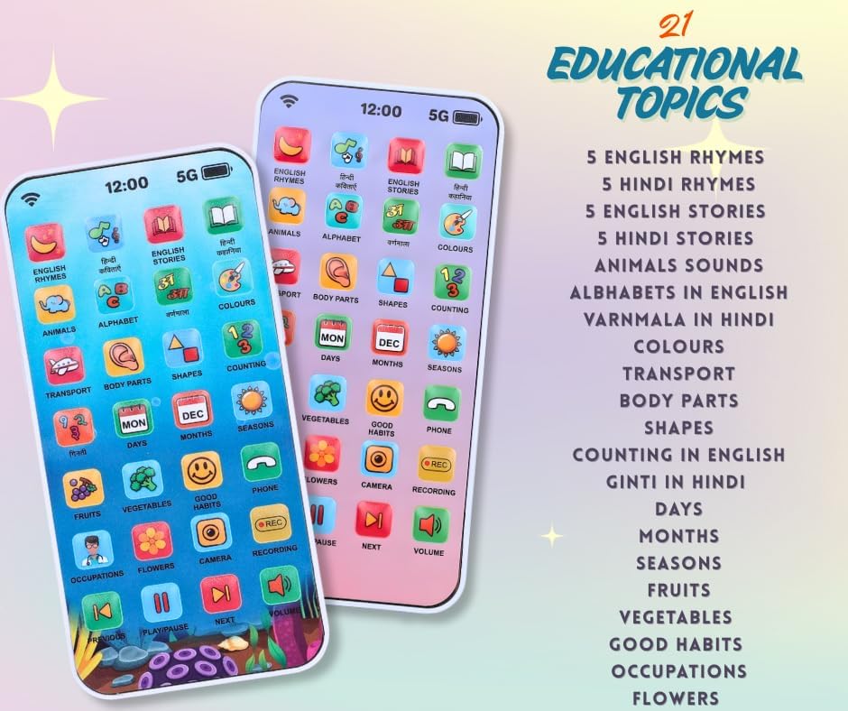 Eksploe EduPhone Rechargeable Kids Phone Buttons Detail View