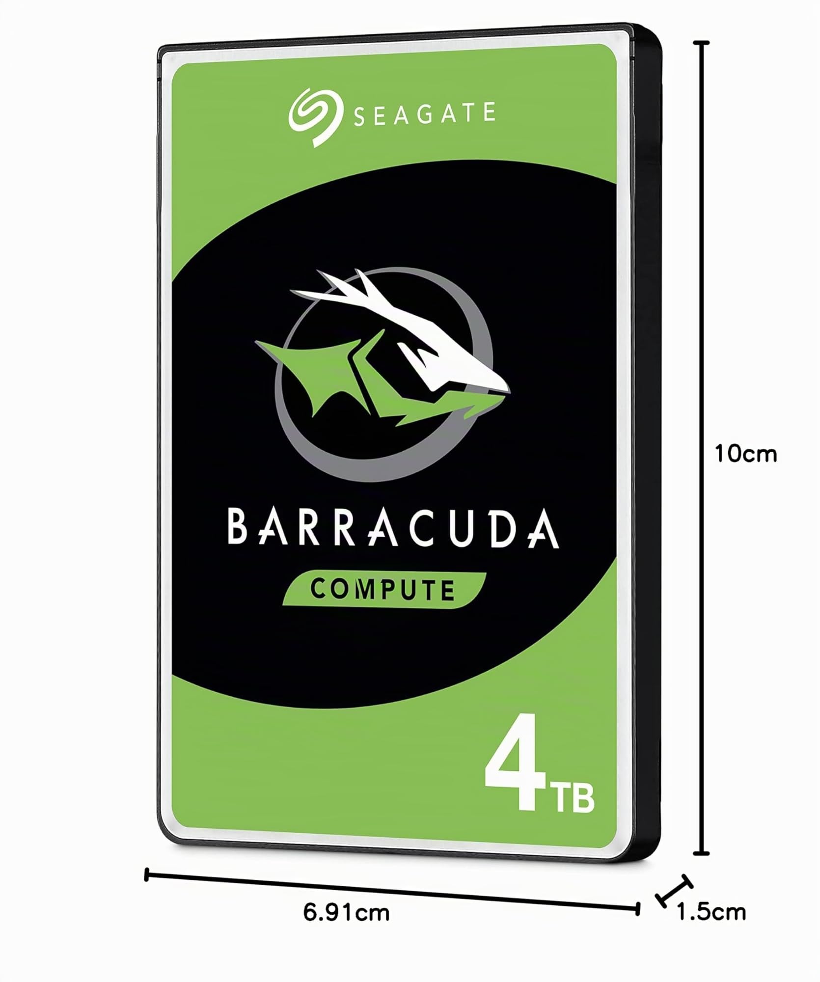 Seagate BarraCuda 4 To, Disque dur interne HDD – 2,5 pouces SATA 6 Gbit/s 5 400 tr/min, 128 Mo de mémoire cache, pour PC de bureau (ST4000LM024)