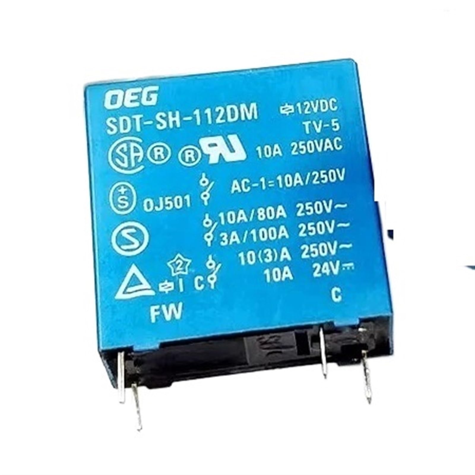 AQHYEBNSR 5PCS Original New Relays SDT-SH-112DM 4PIN 10A/250VAC 12VDC