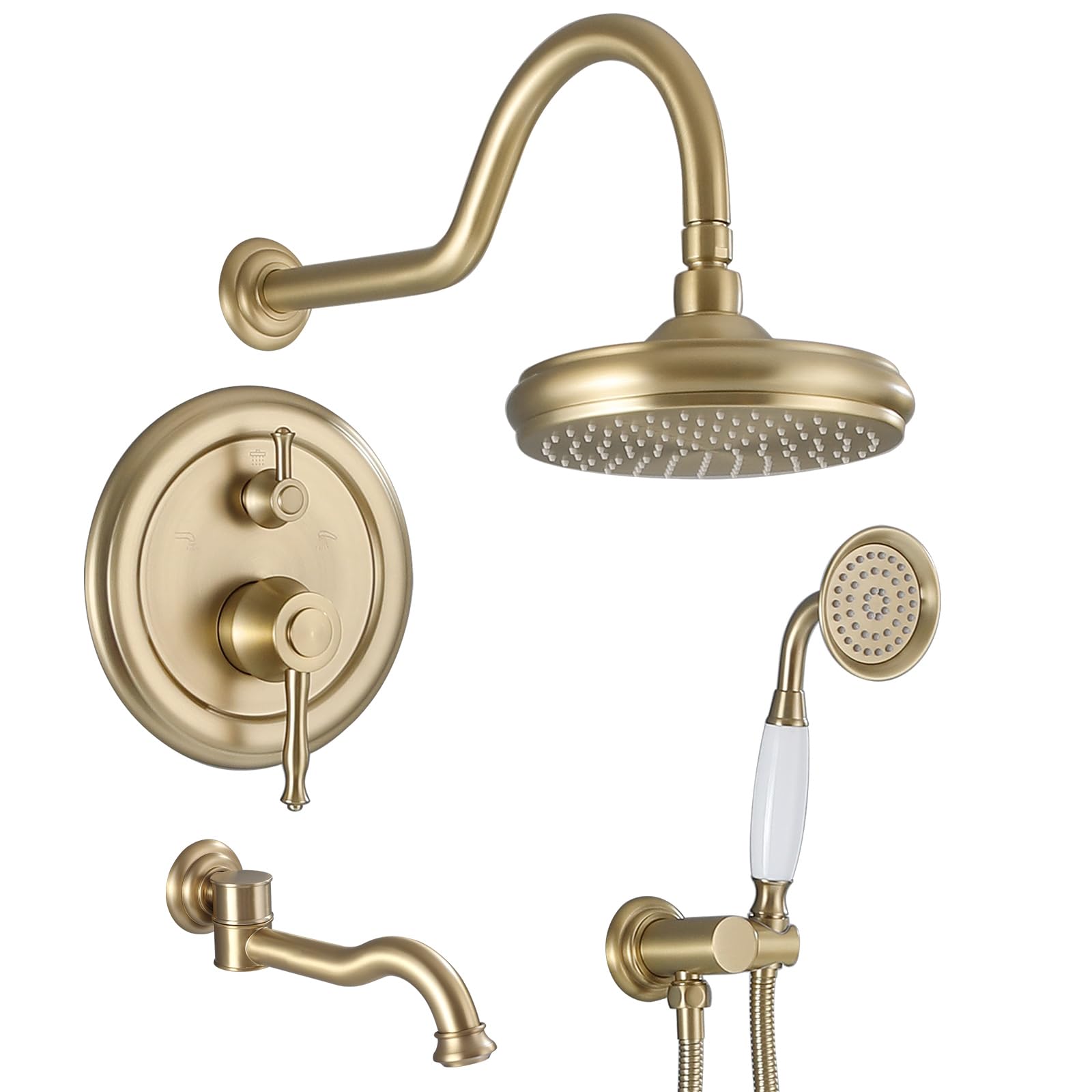 Chalirs Brushed Gold Rainfall Shower System