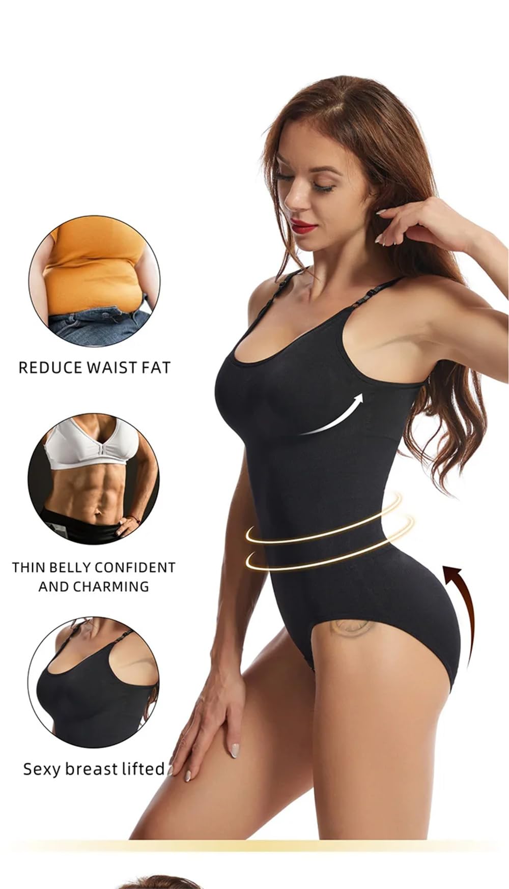 Body Shapers - Corsé moldeador para mujer, pantalones de elevación con hebilla en la entrepierna, entrenador de cintura ajustable, camisolas cómodas, ideal para el uso diario