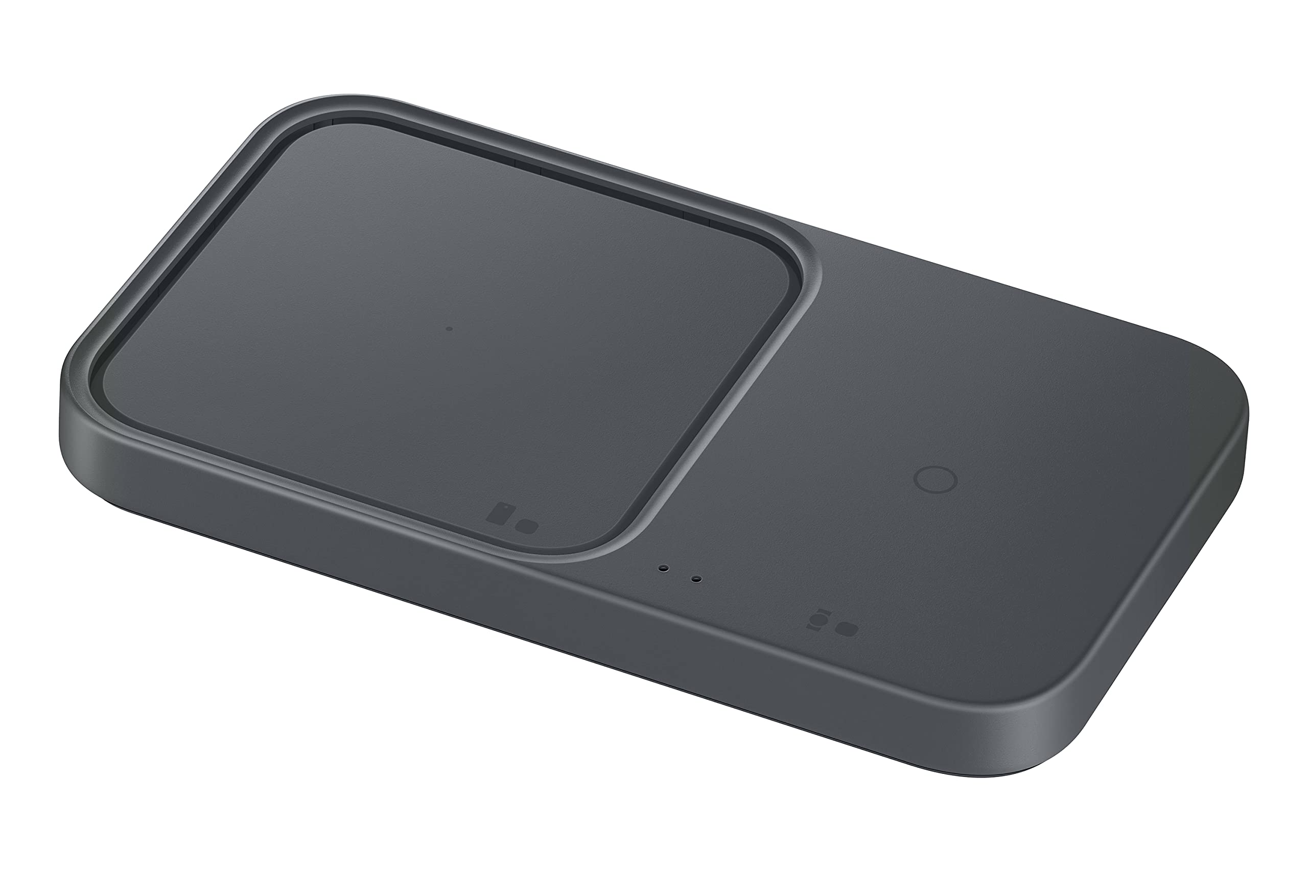 Samsung Wireless Charger Duo 15W Fast Charging 2.0 con Caricabatterie 25W, Grigio scuro