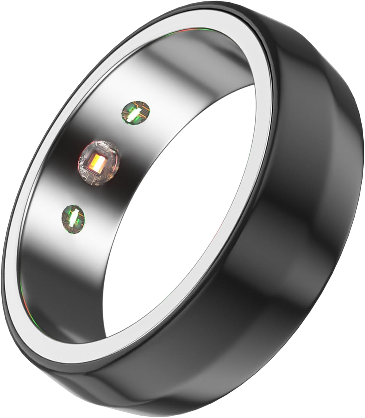 All-Titanium Smart Health Ring – Health Management for HR/Sleep/Blood Oxygen/Stress, Activity/Step Tracking, 7-Day Battery Life, No App Fee, iOS & Android Compatible, for Men & Women