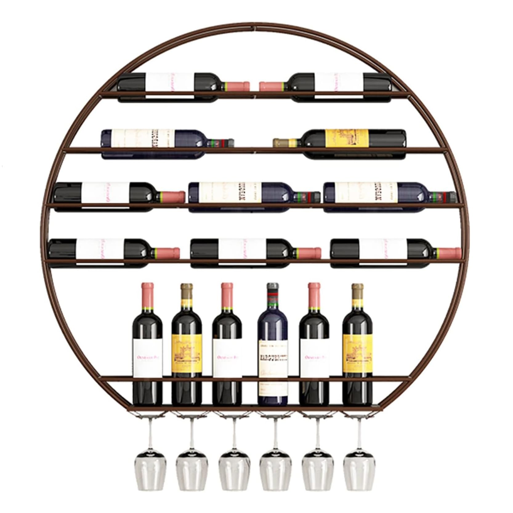 Porte-bouteilles muraux industriels pour exposer vos souvenirs et vins de partage