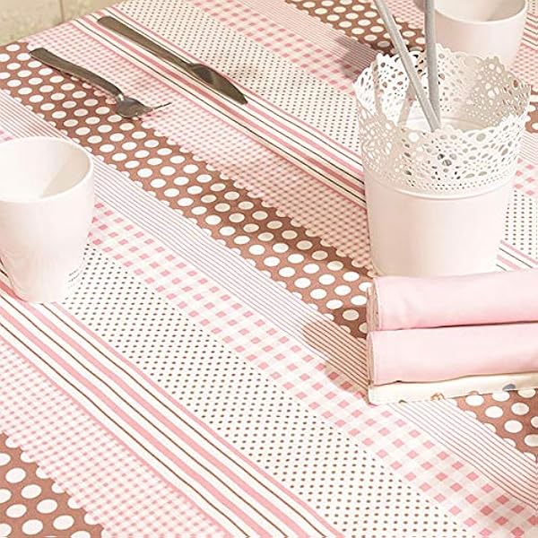 Tablecloths Handmade Simple Stitching Plain Colour Tablecloth Cotton Linen Dust-Proof Table Cloth For Indoor Outdoor Kitchen Dinning Tabletop Picnic y Parties Pink