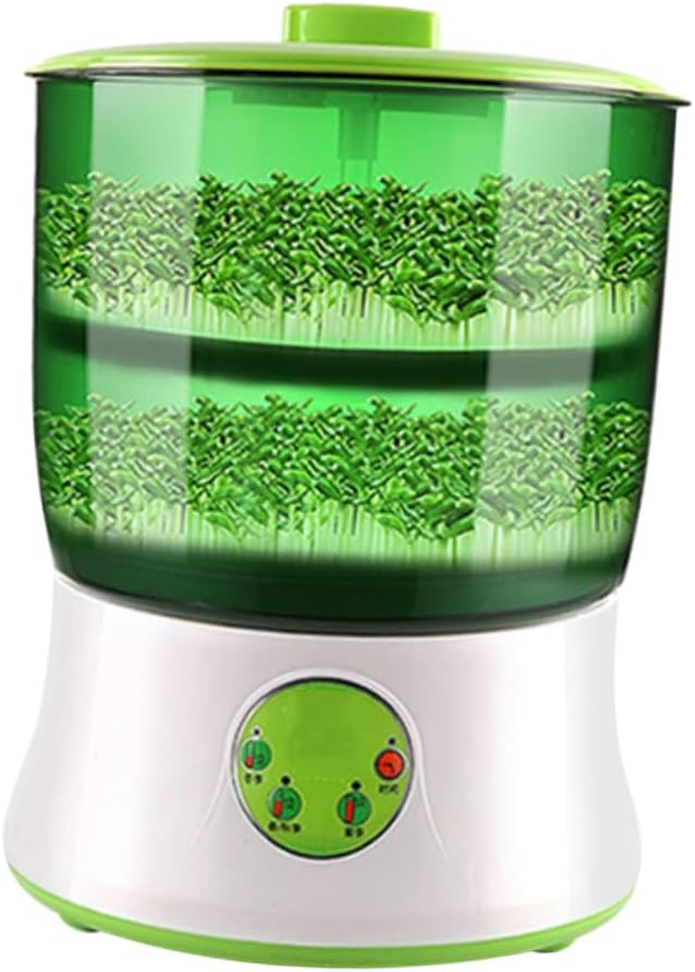 110v Intelligent Microcomputer Control Maker Automatic Household Bean Sprouting Machine Double Layers Energy-Saving Temperature Control and Automatic Water Circulation System