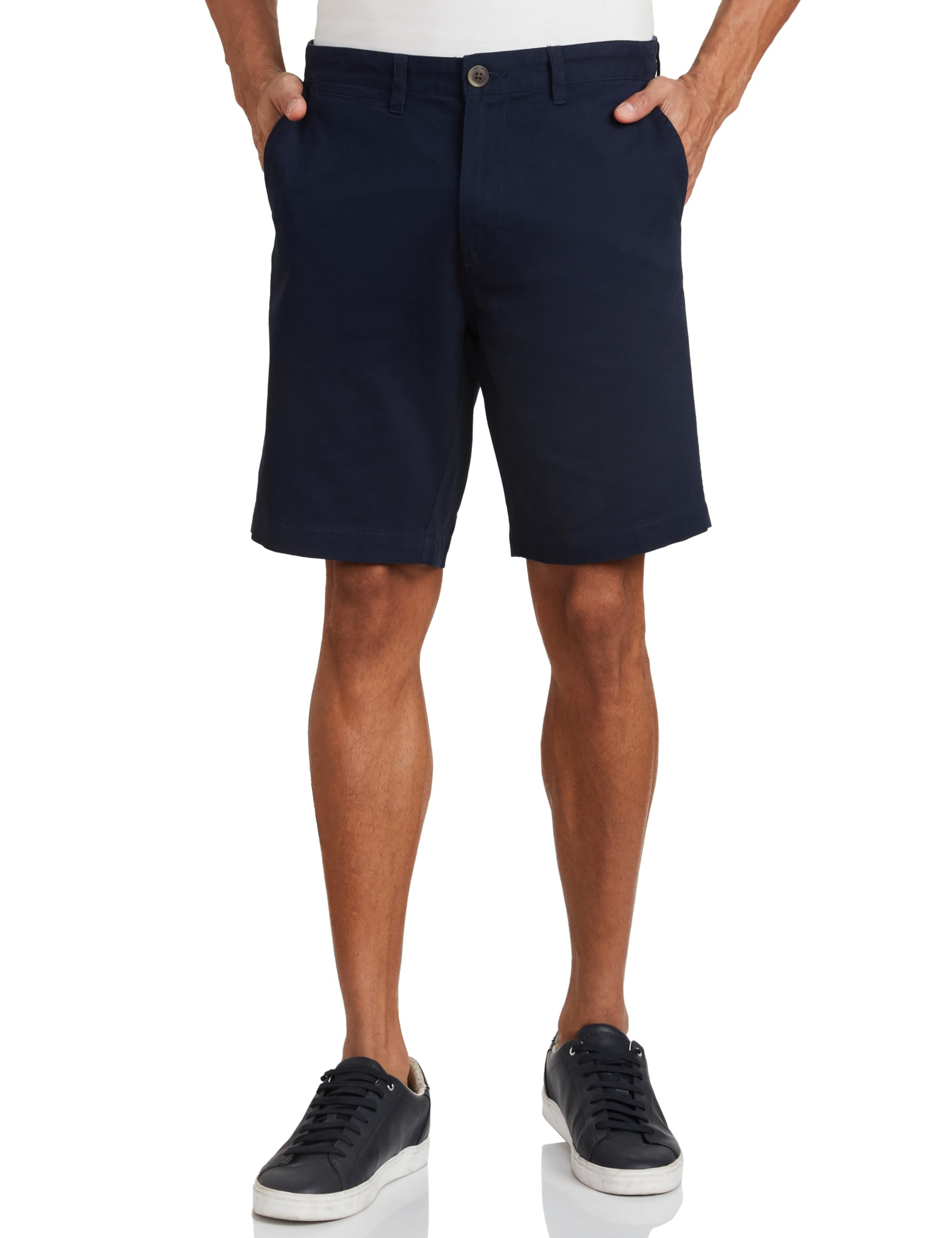 Amazon Brand - Symbol Men's Cotton Rich Stretchable Regular Fit Chino Shorts |Slant Pockets