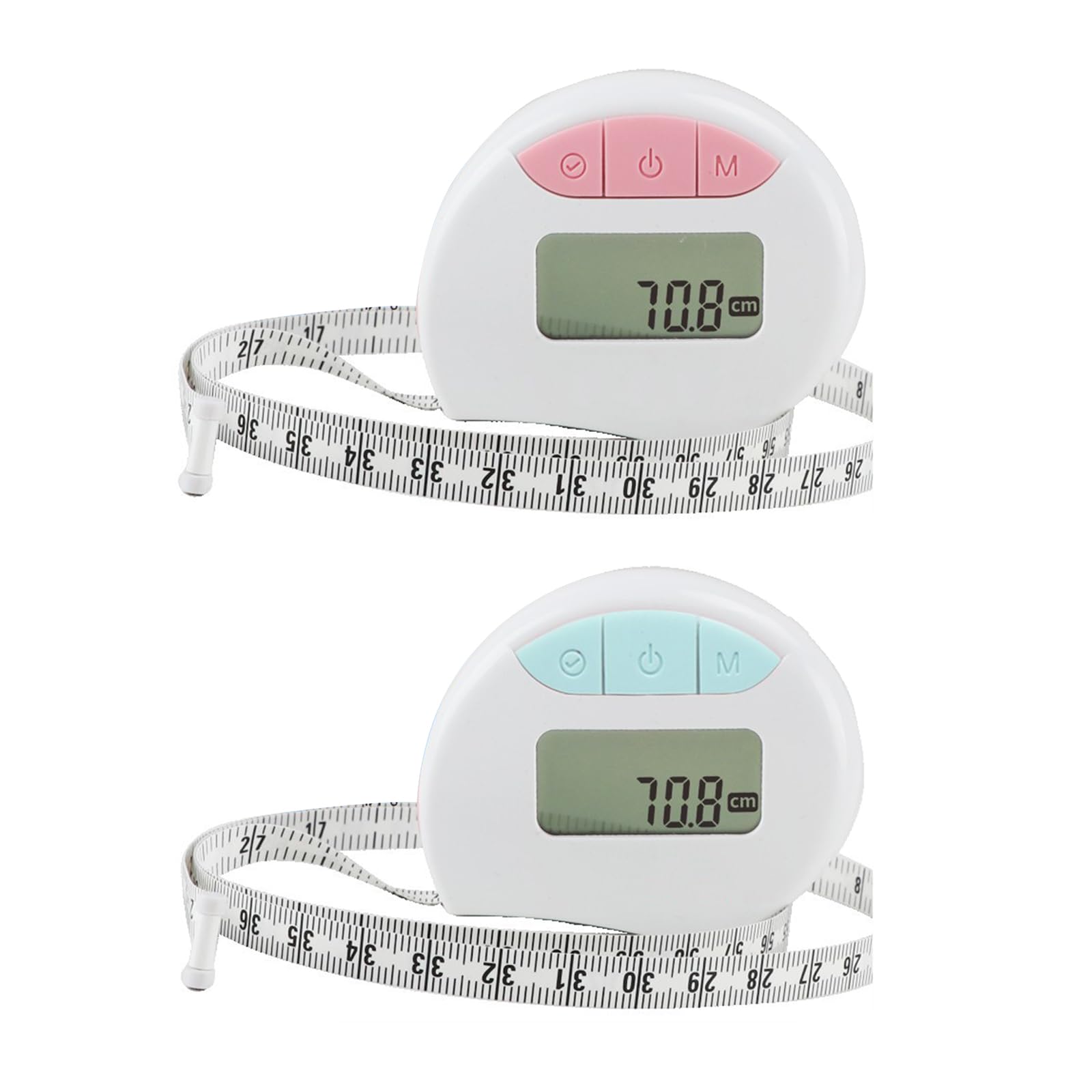 Cinta métrica, cinta métrica, regla compatible con Bluetooth con medición dirigida Cinta suave apta for el control del cuerpo Pérdida de peso Cinta métrica corporal retráctil Cinta de coser(Blue)