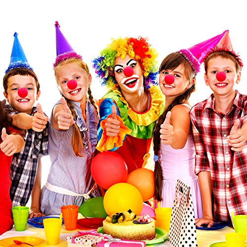 meekoo 80 Stück Rot Schwamm Clown Nase Cosplay Nase für Halloween, Weihnachten, Komisch Kostüm Party - Unisex-Kinder und Erwachsene