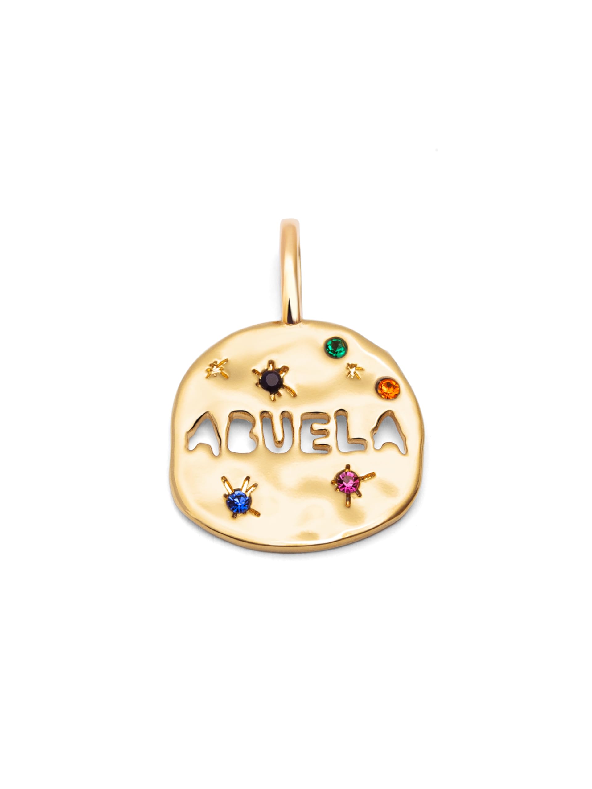 SINGULARU - Charm Abuela. Latón con Baño en Oro o Rodio y Circonita. Joyas Para Mujer.