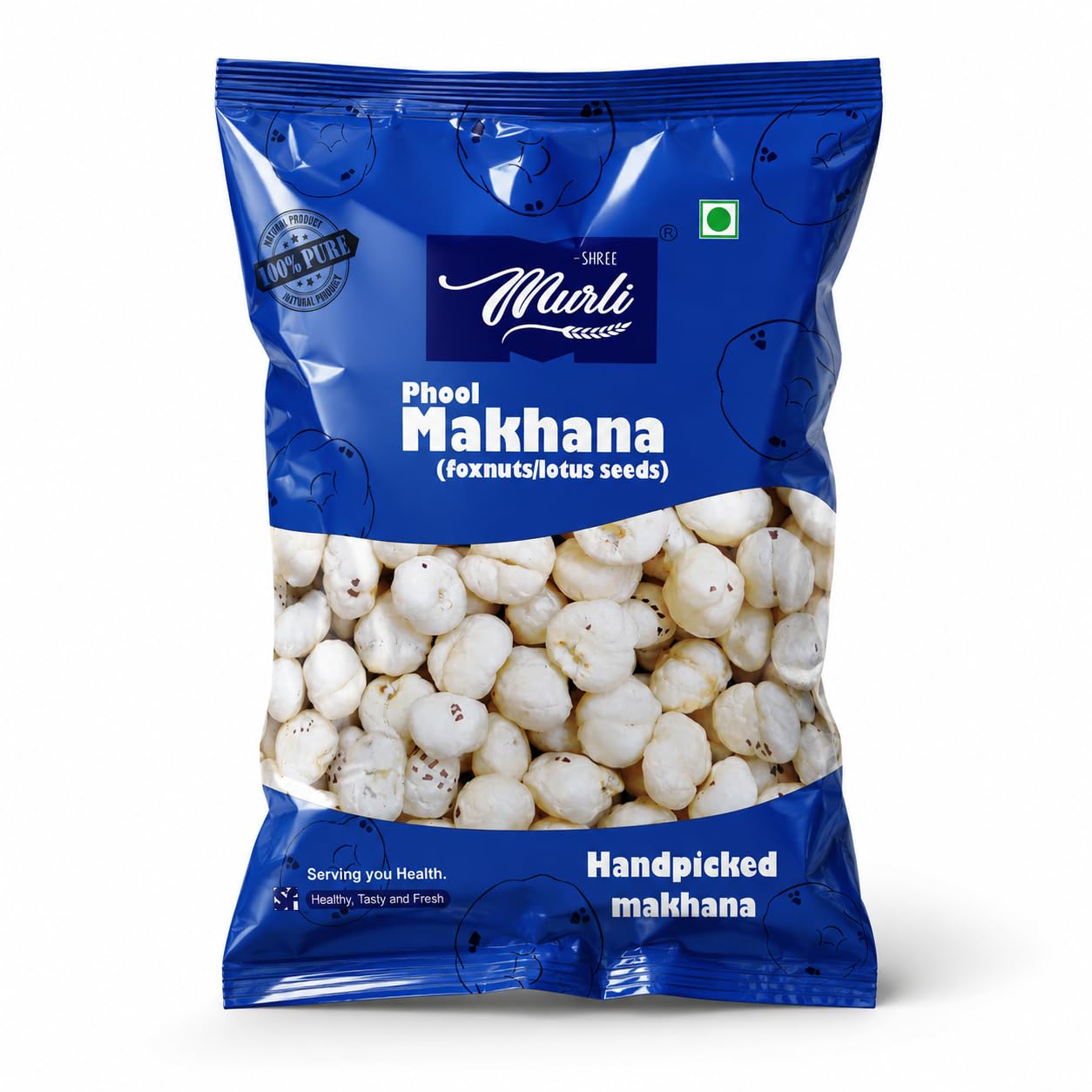 Shree Murli Jumbo Handpicked Lotus Seeds/Fox Nuts Big Size Phool Makhana(Pop/Gorgon Nut Puffed Kernels) (100 Grams)-image-28