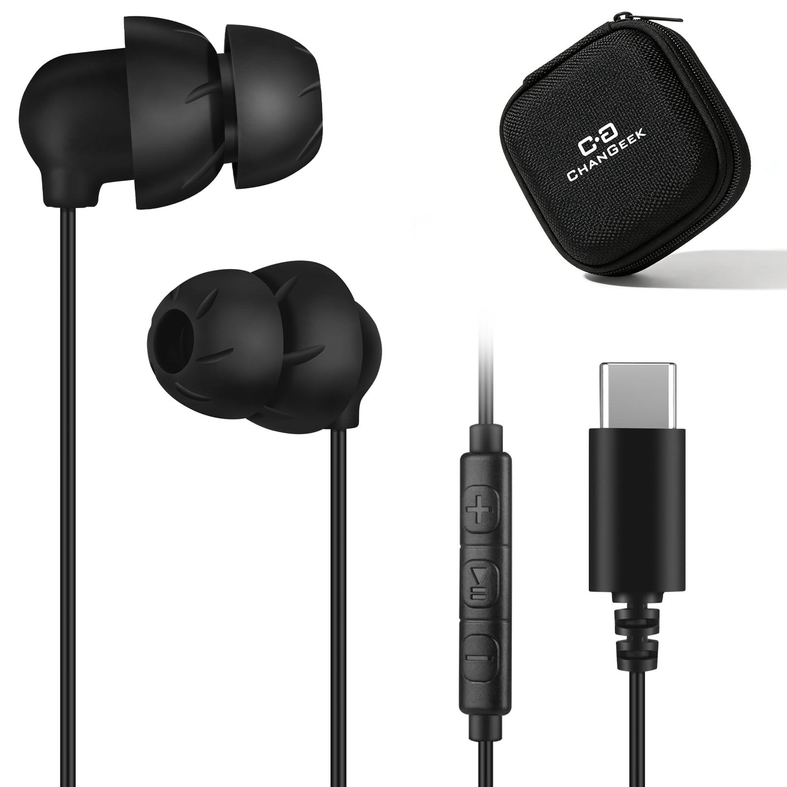 Sleep Earbuds - Wired Sleep Headphones for Side Sleepers with Dual-Layer Noise Isolation Ideal for Sleep Snoring Travel