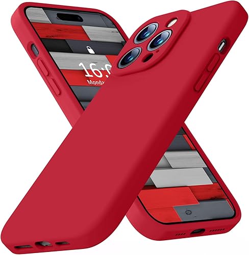 Ktele Compatible con iPhone 14 Pro, funda de silicona líquida de grado AB, cuatro esquinas 50 + bolsas de aire pequeñas a prueba de golpes forro de