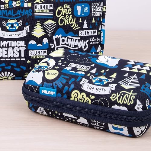 MILAN® Zestaw półsztywny 2 etui ze specjalną zawartością serii Yeti, granatowy