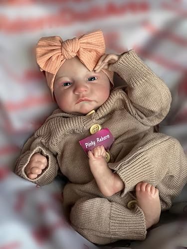 Muñecas lindas y realistas, muñecas recién nacidas realistas de 19 pulgadas, muñecas recién nacidas, cuerpo de tela, muñecas Reborn hechas a mano