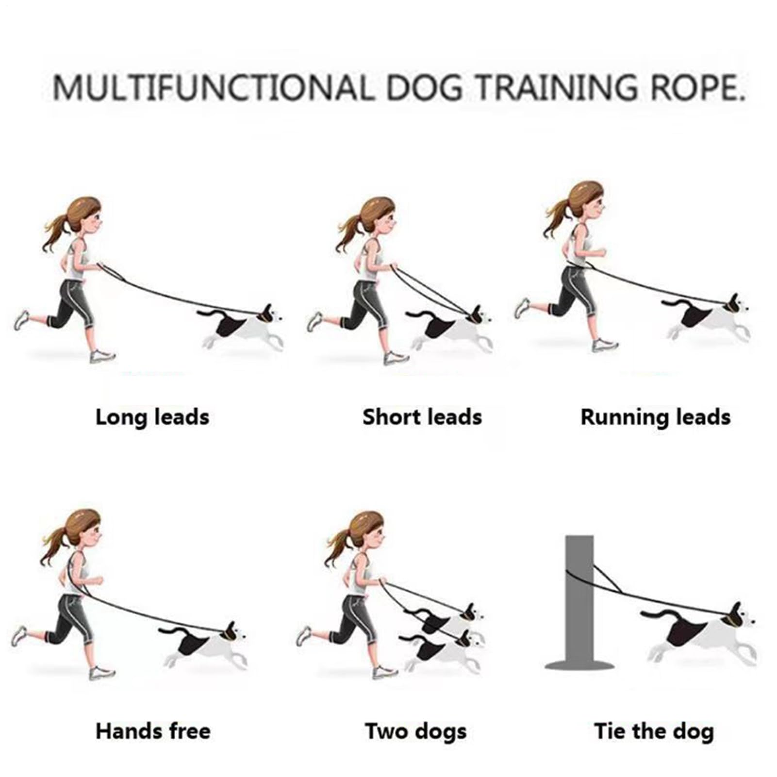 Juego de correas para perros | Collar ajustable para perros – Juego de | correa "Step in No Pull" arnés para mascotas para perros y cachorros con soporte para bolsas de caca